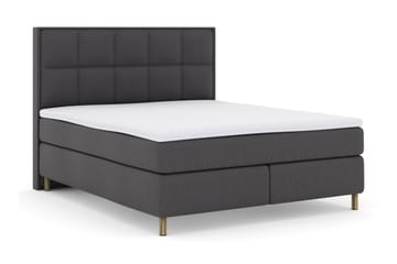 Komplett Sengepakke Choice No 3 210x210 Fast - M�ørkegrå|Kobberben - Møbler - Senger - Kontinentalsenger