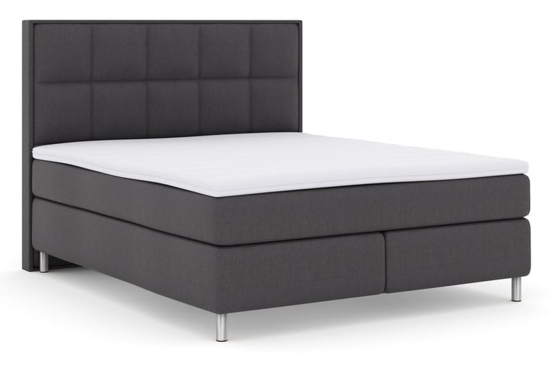 Komplett Sengepakke Choice No 3 210x210 Fast - Mørkegrå|Metallben - Møbler - Senger - Kontinentalsenger