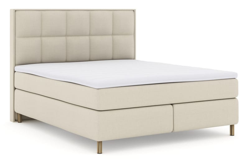 Komplett Sengepakke Choice No 3 210x210 Fast/Medium - Beige|Kobberben - Møbler - Senger - Kontinentalsenger