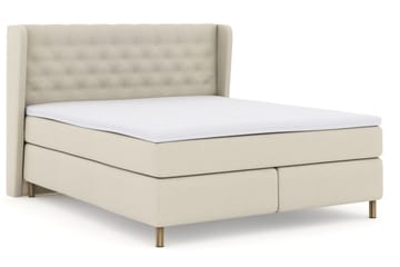 Komplett Sengepakke Choice No 3 210x210 Fast/Medium - Beige|Kobberben - Møbler - Senger - Kontinentalsenger