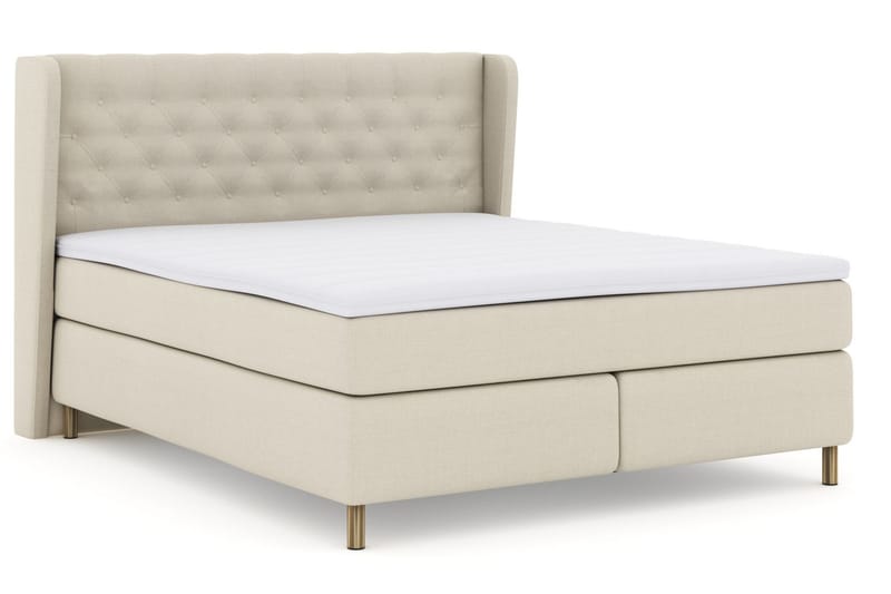 Komplett Sengepakke Choice No 3 210x210 Fast/Medium - Beige|Kobberben - Kontinentalsenger - Dobbeltsenger - Komplett sengepakke