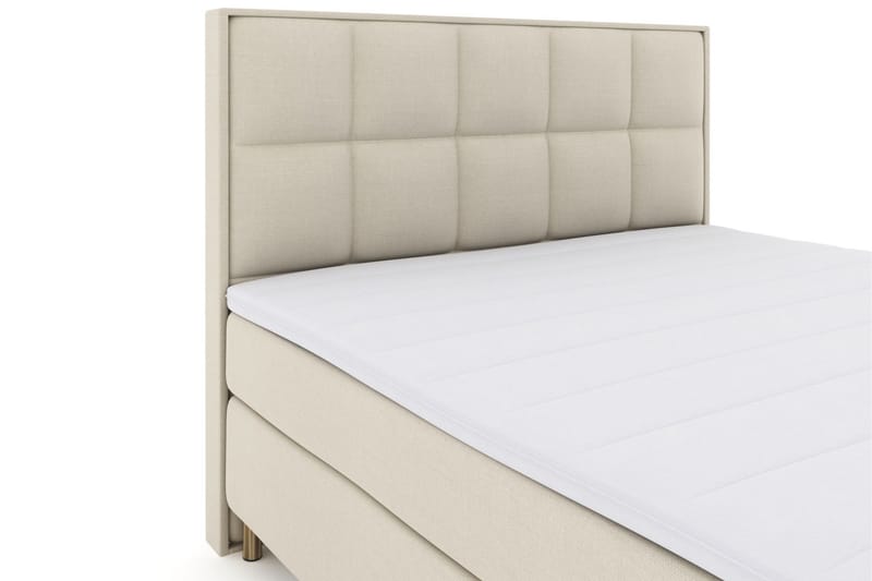 Komplett Sengepakke Choice No 3 210x210 Fast/Medium - Beige|Kobberben - Møbler - Senger - Kontinentalsenger