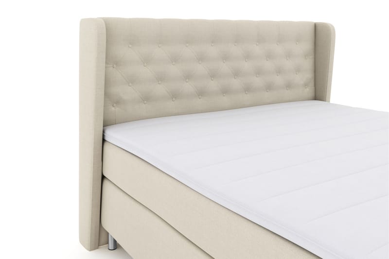 Komplett Sengepakke Choice No 3 210x210 Fast/Medium - Beige|Metallben - Kontinentalsenger - Dobbeltsenger - Komplett sengepakke