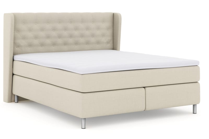 Komplett Sengepakke Choice No 3 210x210 Fast/Medium - Beige|Metallben - Kontinentalsenger - Dobbeltsenger - Komplett sengepakke