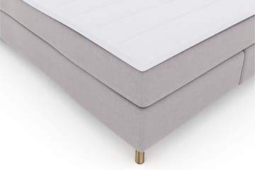 Komplett Sengepakke Choice No 3 210x210 Fast/Medium - Lysegrå|Kobberben - Møbler - Senger - Kontinentalsenger