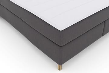Komplett Sengepakke Choice No 3 210x210 Fast/Medium - Mørkegrå|Kobberben - Møbler - Senger - Kontinentalsenger