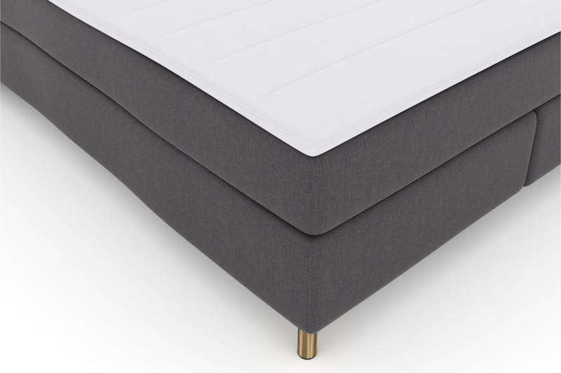 Komplett Sengepakke Choice No 3 210x210 Fast/Medium - Mørkegrå|Kobberben - Møbler - Senger - Kontinentalsenger