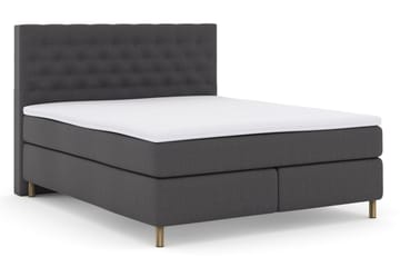 Komplett Sengepakke Choice No 3 210x210 Fast/Medium - Mørkegrå|Kobberben - Møbler - Senger - Kontinentalsenger