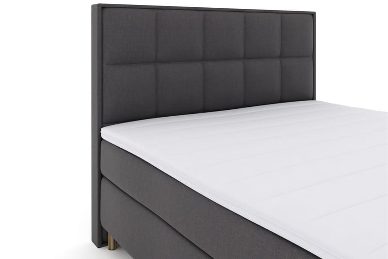 Komplett Sengepakke Choice No 3 210x210 Fast/Medium - Mørkegrå|Kobberben - Møbler - Senger - Kontinentalsenger