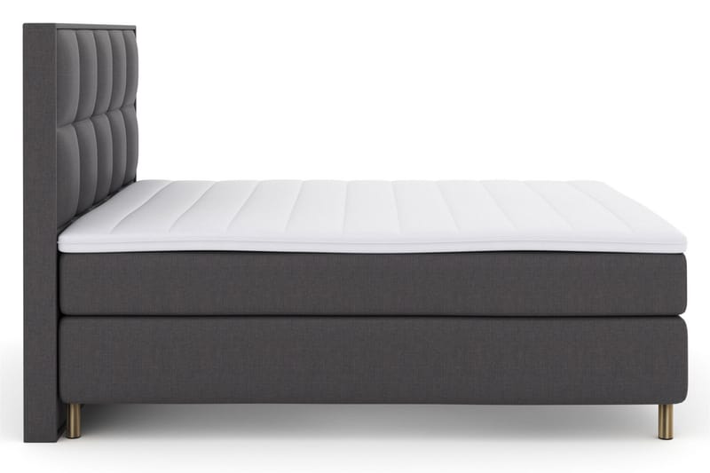 Komplett Sengepakke Choice No 3 210x210 Fast/Medium - Mørkegrå|Kobberben - Møbler - Senger - Kontinentalsenger