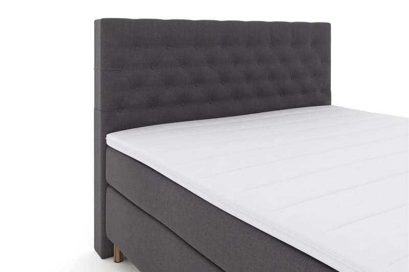 Komplett Sengepakke Choice No 3 210x210 Fast/Medium - Mørkegrå|Kobberben - Møbler - Senger - Kontinentalsenger