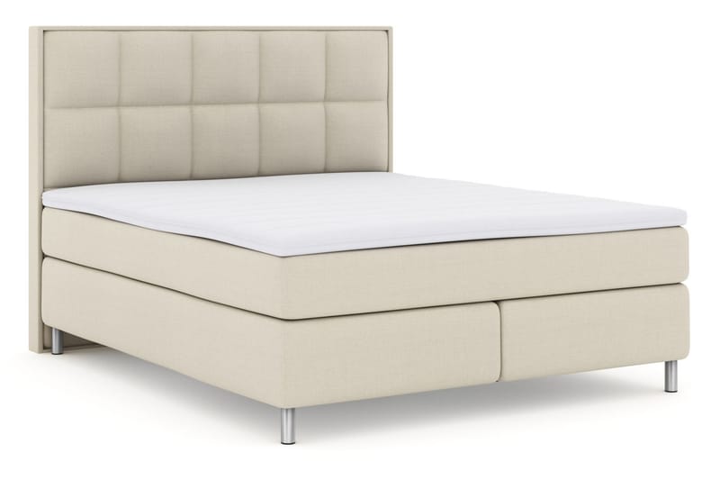 Komplett Sengepakke Choice No 3 210x210 Medium - Beige|Metallben - Møbler - Senger - Kontinentalsenger