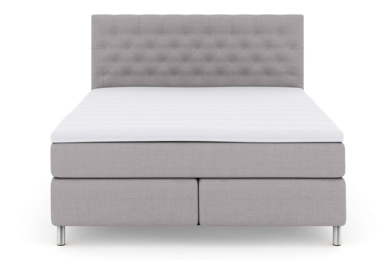 Komplett Sengepakke Choice No 3 210x210 Medium - Lysegrå|Metallben - Møbler - Senger - Kontinentalsenger