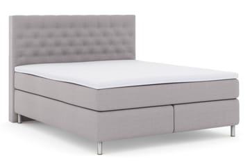 Komplett Sengepakke Choice No 3 210x210 Medium - Lysegrå|Metallben - Møbler - Senger - Kontinentalsenger