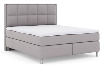 Komplett Sengepakke Choice No 3 210x210 Medium - Lysegrå|Metallben - Møbler - Senger - Kontinentalsenger