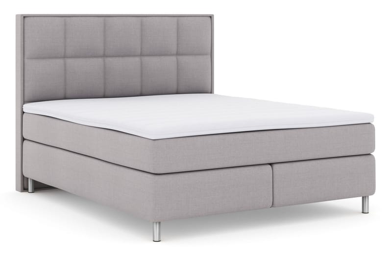Komplett Sengepakke Choice No 3 210x210 Medium - Lysegrå|Metallben - Møbler - Senger - Kontinentalsenger