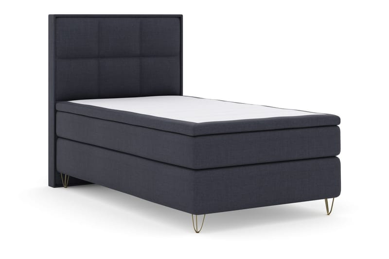 Komplett Sengepakke Choice No 4 120x200 Fast - Blå|V-formede Metallben - Møbler - Senger - Kontinentalsenger
