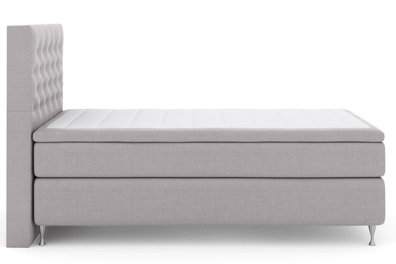 Komplett Sengepakke Choice No 4 120x200 Fast - Lysegrå|Sølvben - Møbler - Senger - Kontinentalsenger