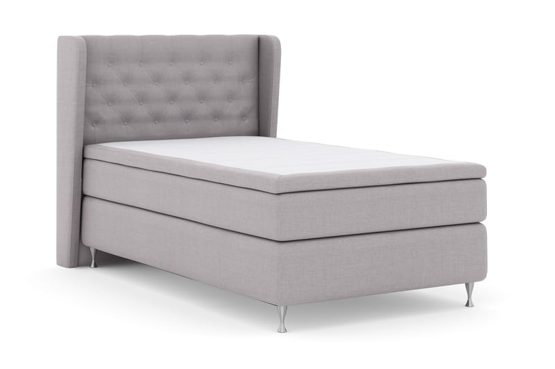 Komplett Sengepakke Choice No 4 120x200 Fast - Lysegrå|Sølvben - Møbler - Senger - Kontinentalsenger