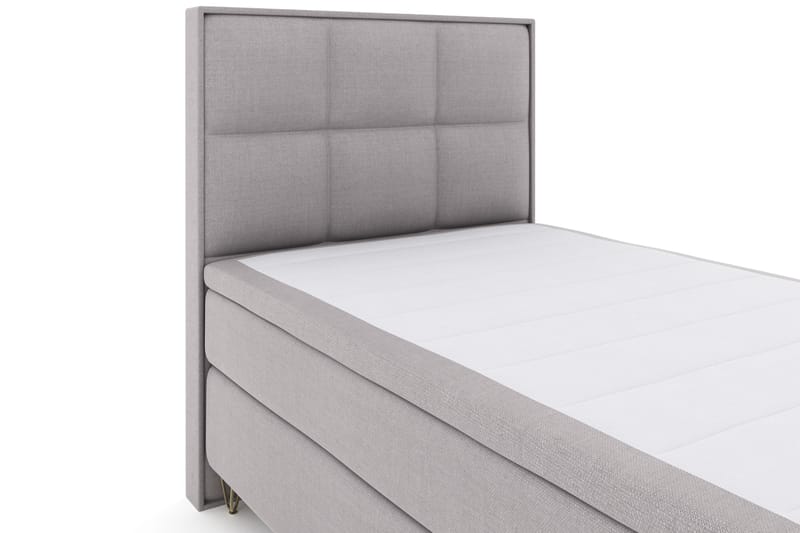 Komplett Sengepakke Choice No 4 120x200 Fast - Lysegrå|V-formede Metallben - Møbler - Senger - Kontinentalsenger