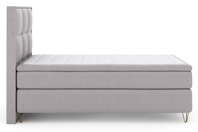 Komplett Sengepakke Choice No 4 120x200 Fast - Lysegrå|V-formede Metallben - Møbler - Senger - Kontinentalsenger