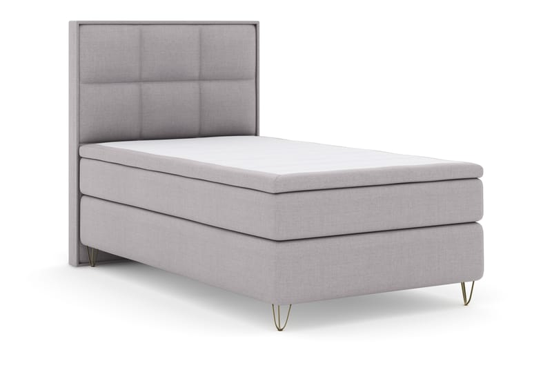Komplett Sengepakke Choice No 4 120x200 Fast - Lysegrå|V-formede Metallben - Møbler - Senger - Kontinentalsenger
