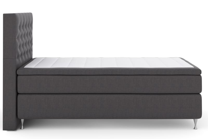 Komplett Sengepakke Choice No 4 120x200 Fast - Mørkegrå|Sølvben - Kontinentalsenger - Komplett sengepakke