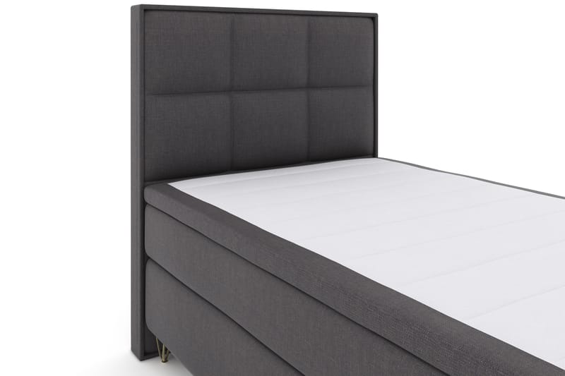 Komplett Sengepakke Choice No 4 120x200 Fast - Mørkegrå|V-formede Metallben - Møbler - Senger - Kontinentalsenger