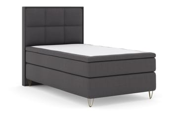 Komplett Sengepakke Choice No 4 120x200 Fast - Mørkegrå|V-formede Metallben - Møbler - Senger - Kontinentalsenger