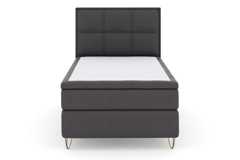 Komplett Sengepakke Choice No 4 120x200 Fast - Mørkegrå|V-formede Metallben - Møbler - Senger - Kontinentalsenger