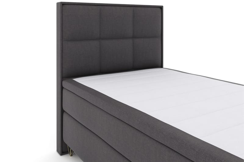 Komplett Sengepakke Choice No 4 120x200 Medium - Mørkegrå|V-formede Metallben - Kontinentalsenger - Komplett sengepakke