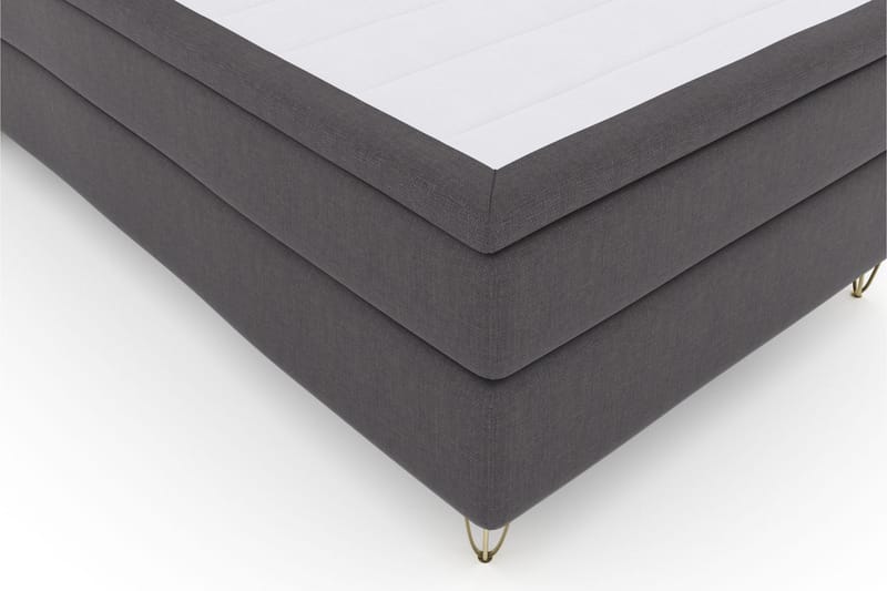 Komplett Sengepakke Choice No 4 120x200 Medium - Mørkegrå|V-formede Metallben - Kontinentalsenger - Komplett sengepakke