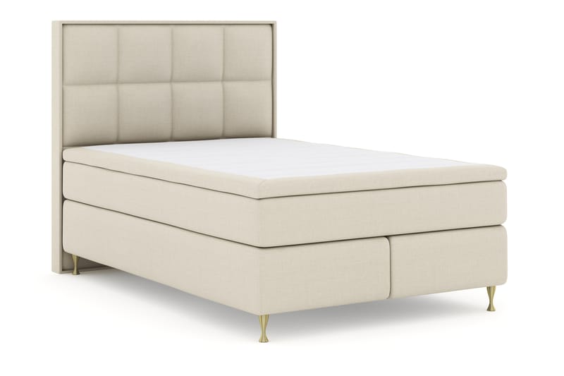 Komplett Sengepakke Choice No 4 140x200 Fast - Beige|Gullben - Møbler - Senger - Enkeltsenger