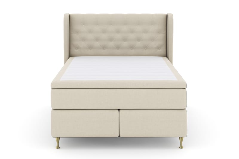 Komplett Sengepakke Choice No 4 140x200 Fast - Beige|Gullben - Møbler - Senger - Enkeltsenger