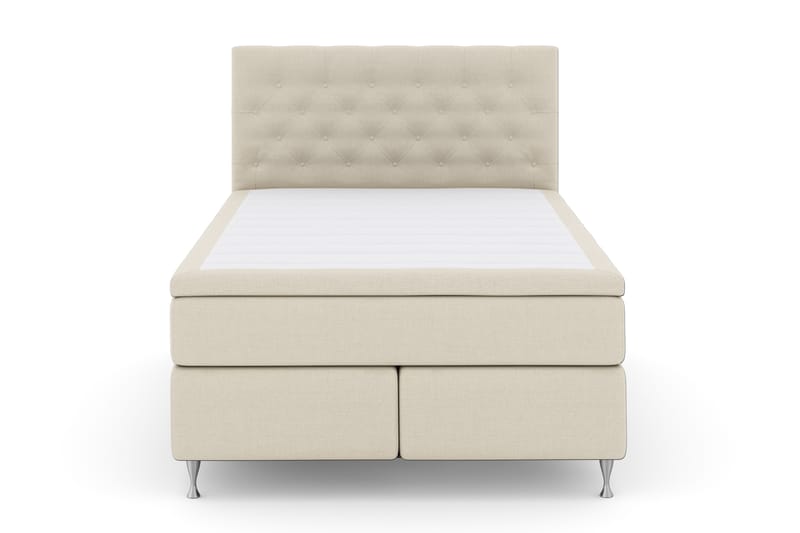 Komplett Sengepakke Choice No 4 140x200 Fast - Beige|Sølvben - Møbler - Senger - Kontinentalsenger