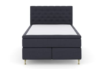 Komplett Sengepakke Choice No 4 140x200 Fast - Blå|Gullben - Møbler - Senger - Kontinentalsenger