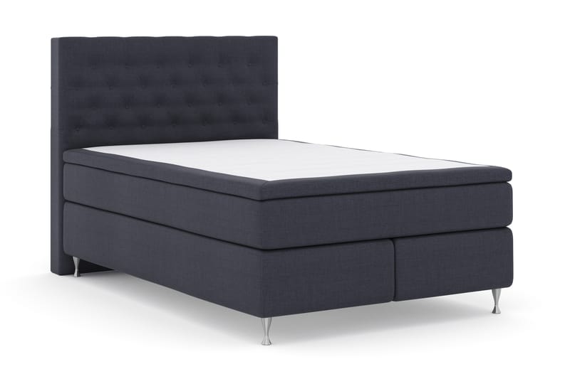 Komplett Sengepakke Choice No 4 140x200 Fast - Blå|Sølvben - Møbler - Senger - Kontinentalsenger