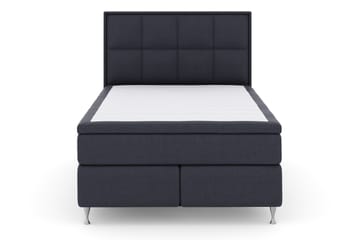 Komplett Sengepakke Choice No 4 140x200 Fast - Blå|Sølvben - Møbler - Senger - Kontinentalsenger