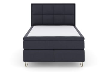 Komplett Sengepakke Choice No 4 140x200 Fast - Blå|V-formede Metallben - Møbler - Senger - Kontinentalsenger