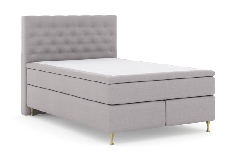 Komplett Sengepakke Choice No 4 140x200 Fast - Lysegrå|Gullben - Møbler - Senger - Kontinentalsenger