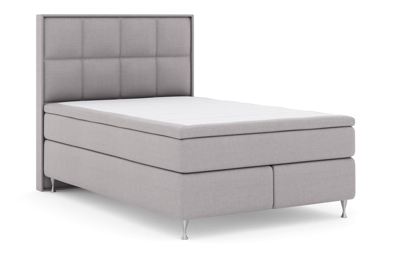 Komplett Sengepakke Choice No 4 140x200 Fast - Lysegrå|Sølvben - Møbler - Senger - Kontinentalsenger
