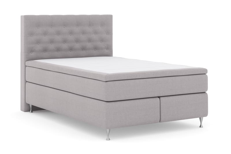Komplett Sengepakke Choice No 4 140x200 Fast - Lysegrå|Sølvben - Møbler - Senger - Kontinentalsenger