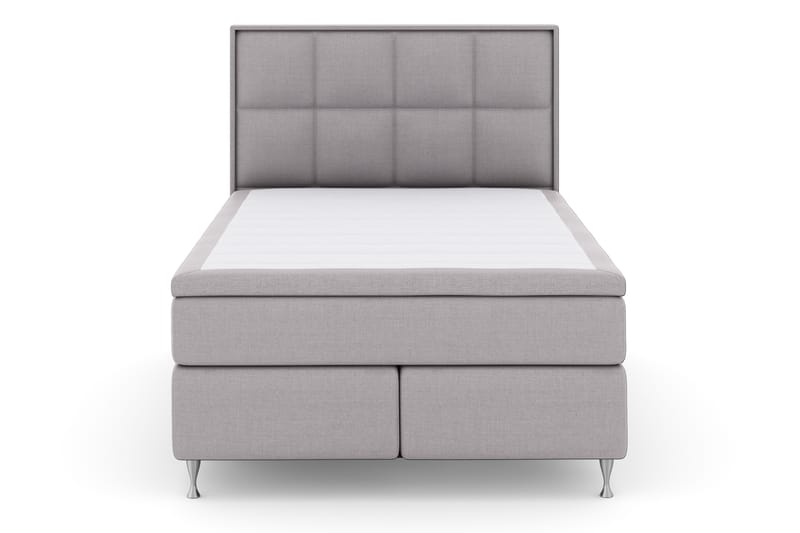 Komplett Sengepakke Choice No 4 140x200 Fast - Lysegrå|Sølvben - Møbler - Senger - Kontinentalsenger