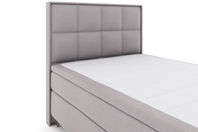 Komplett Sengepakke Choice No 4 140x200 Fast - Lysegrå|V-formede Metallben - Møbler - Senger - Kontinentalsenger