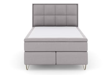 Komplett Sengepakke Choice No 4 140x200 Fast - Lysegrå|V-formede Metallben - Møbler - Senger - Kontinentalsenger