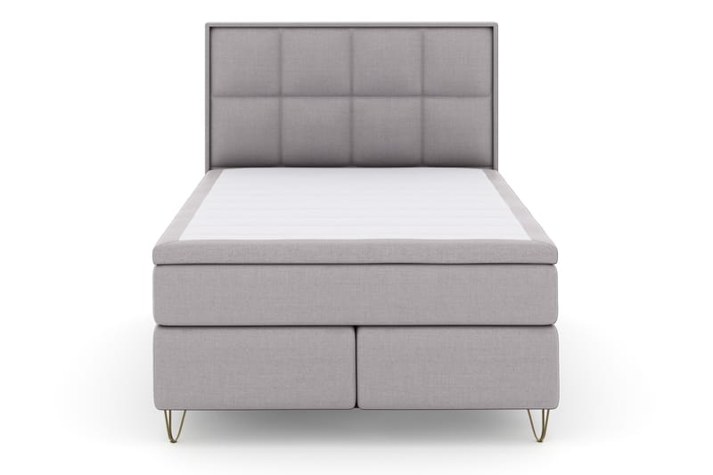 Komplett Sengepakke Choice No 4 140x200 Fast - Lysegrå|V-formede Metallben - Møbler - Senger - Kontinentalsenger