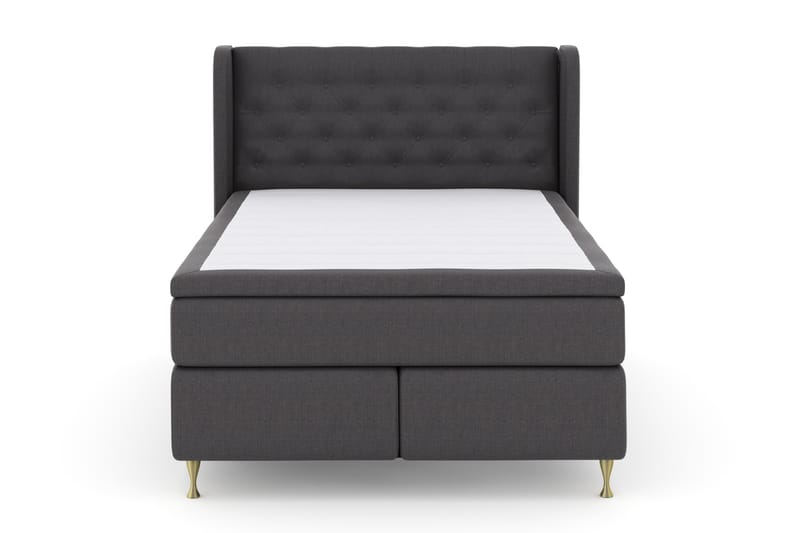 Komplett Sengepakke Choice No 4 140x200 Fast - Mørkegrå|Gullben - Møbler - Senger - Enkeltsenger