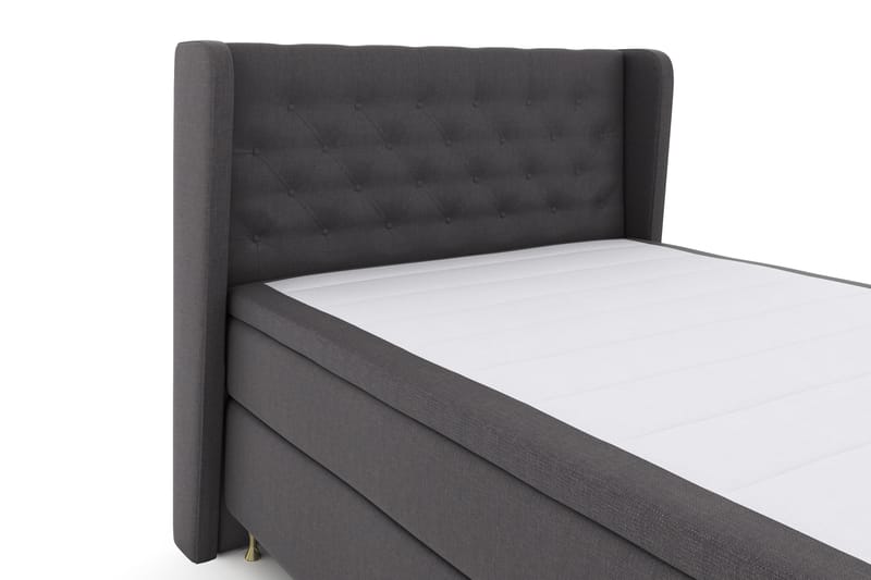 Komplett Sengepakke Choice No 4 140x200 Fast - Mørkegrå|Gullben - Møbler - Senger - Enkeltsenger
