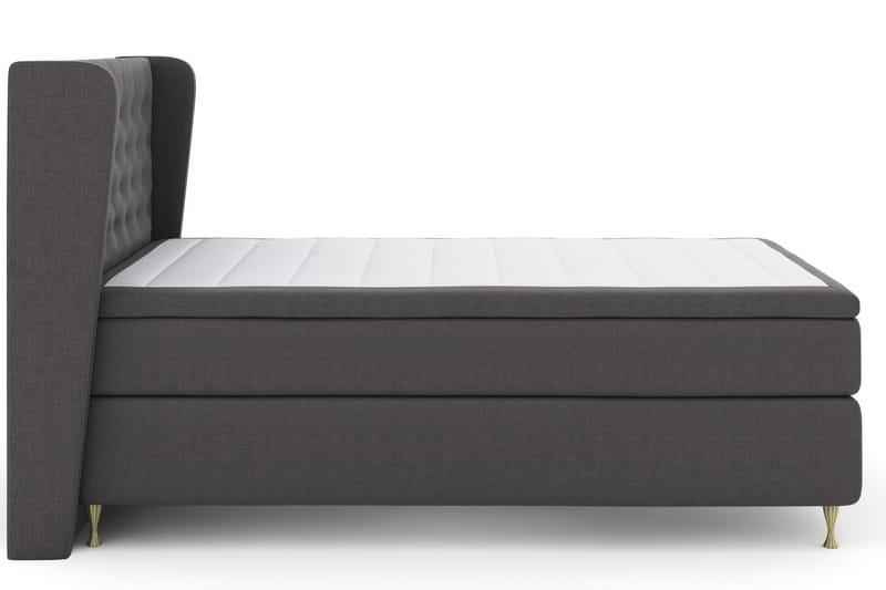 Komplett Sengepakke Choice No 4 140x200 Fast - Mørkegrå|Gullben - Møbler - Senger - Enkeltsenger