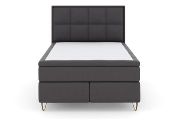 Komplett Sengepakke Choice No 4 140x200 Fast - Mørkegrå|V-formede Metallben - Møbler - Senger - Kontinentalsenger